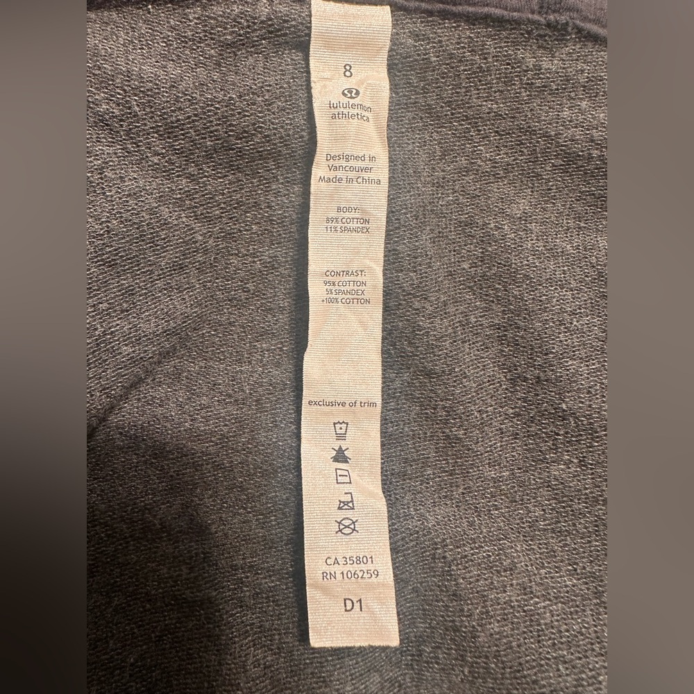 Lululemon Live Simply Jacket Charcoal Jacket Size 8 - Picture 7 of 7
